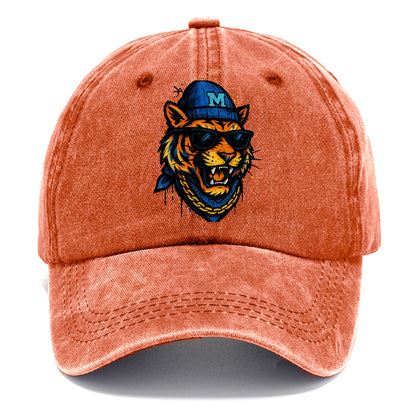 Memphis Tiger wearing Memphis beanie with M patch - Classic Cap - Terracotta Clay(Orange)