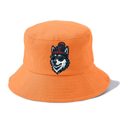 Storrs Husky wearing UConn beanie with C patch - Bucket Hat - Terracotta Clay(Orange)