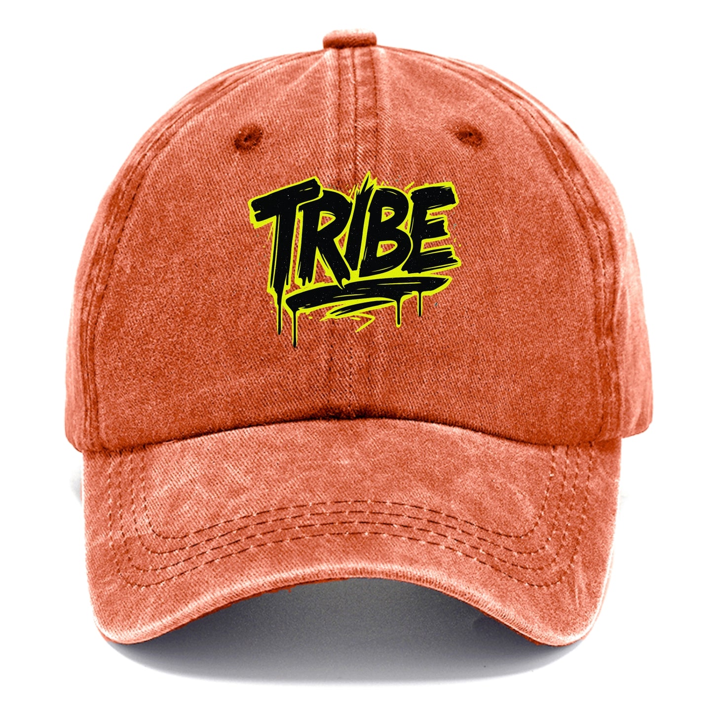 Bold typography design - "TRIBE" - your community, your group - Classic Cap - Terracotta Clay(Orange)