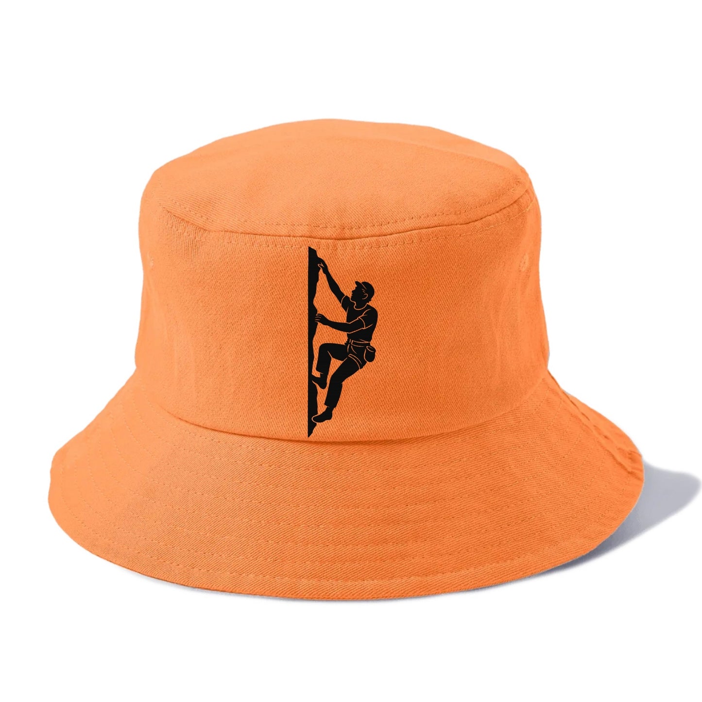 Rock climber reaching for the next hold - Bucket Hat - Terracotta Clay(Orange)