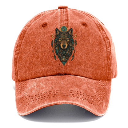 Retro 80s Wolf  - Classic Cap - Terracotta Clay(Orange)