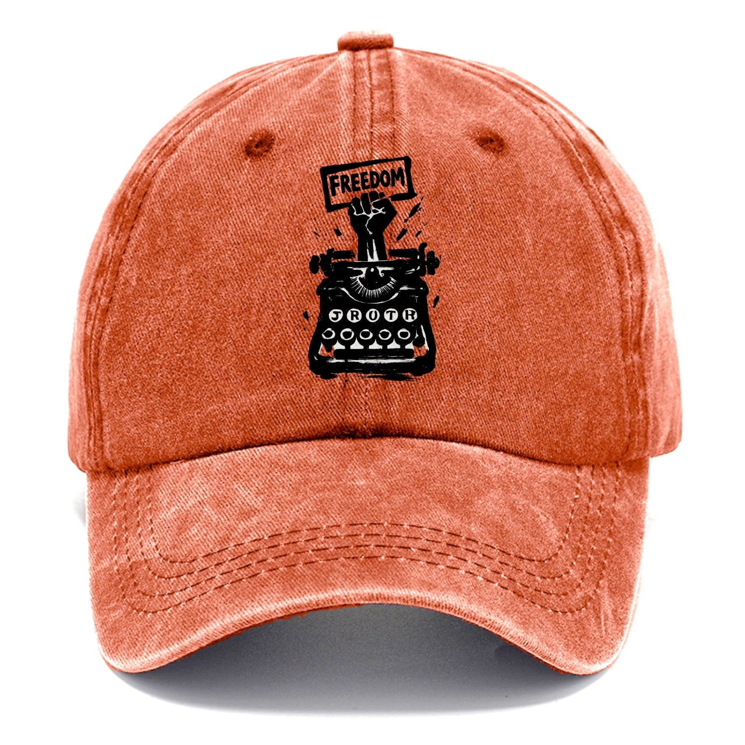 Typewriter keys - journalism and truth ink art - Classic Cap - Terracotta Clay(Orange)