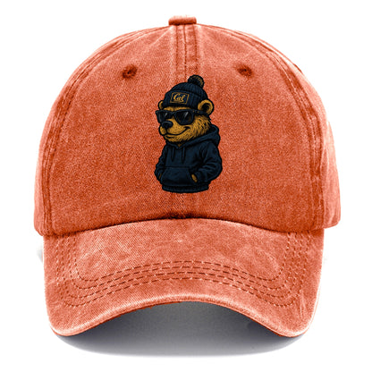 Berkeley Bear wearing Cal beanie with script patch - Classic Cap - Terracotta Clay(Orange)