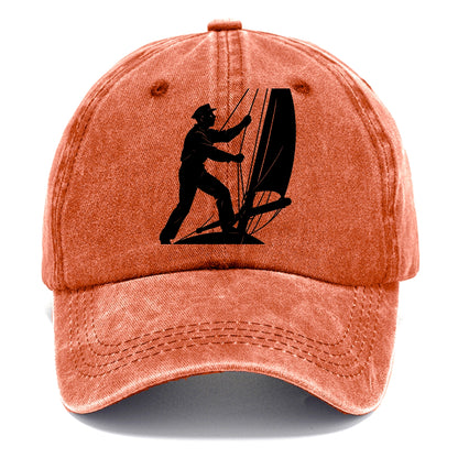 Sailor adjusting the boom on a sailboat - Classic Cap - Terracotta Clay(Orange)
