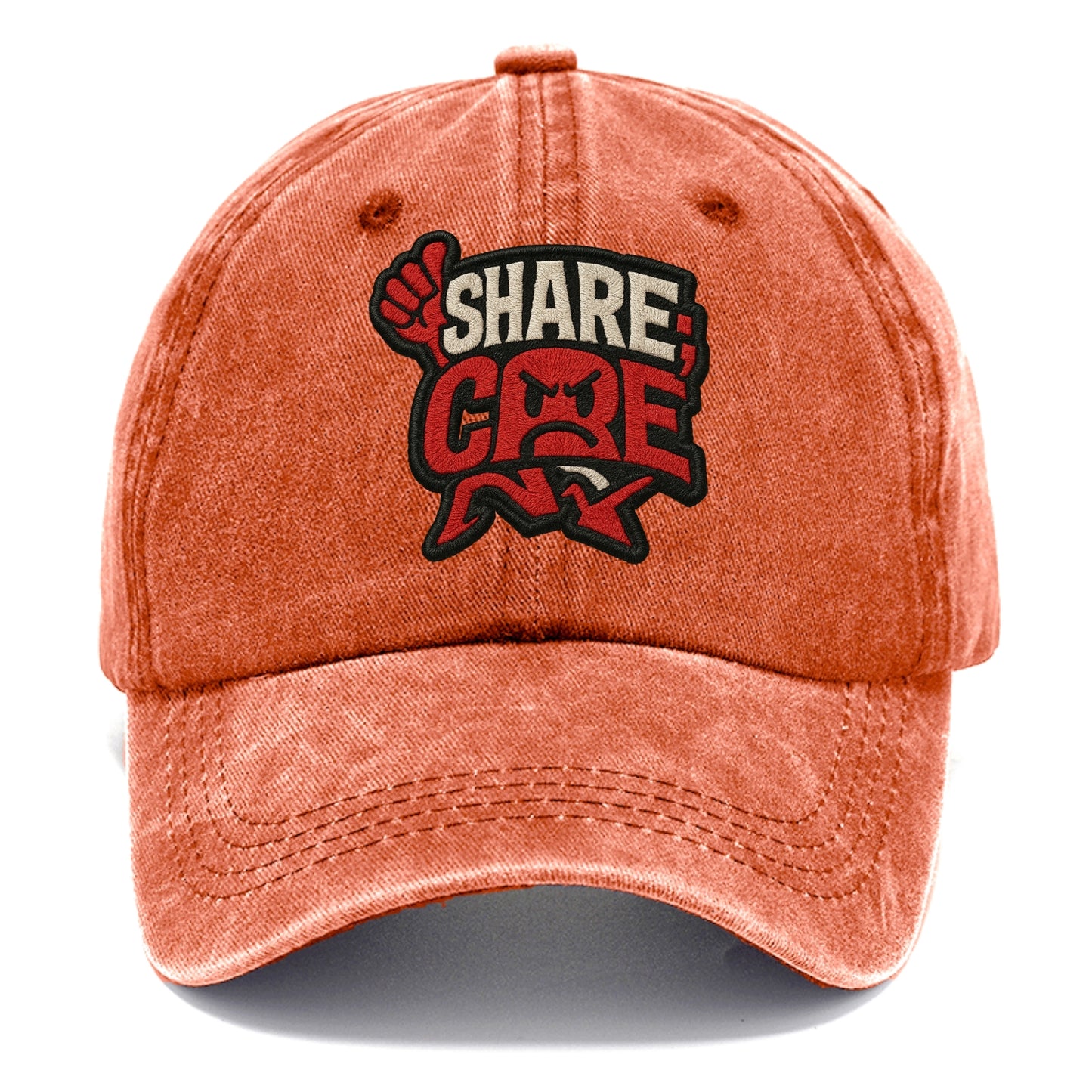 SHARE;CARE TOO MUCH Oversharer Green Hat - Classic Cap - Terracotta Clay(Orange)