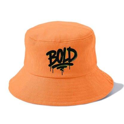 Bold typography design - "BOLD" - courageous, standing out - Bucket Hat - Terracotta Clay(Orange)