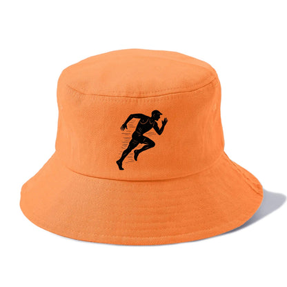 Runner in full stride sprinting - Bucket Hat - Terracotta Clay(Orange)