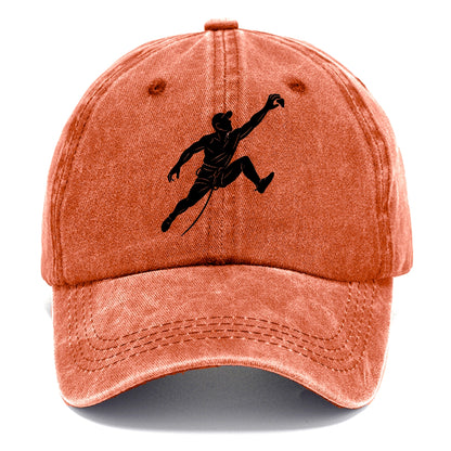 Rock wall climber reaching hold - Classic Cap - Terracotta Clay(Orange)