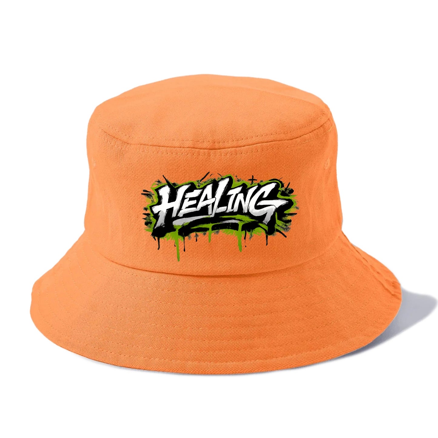 Bold typography design - "HEALING" - in recovery, getting better - Bucket Hat - Terracotta Clay(Orange)