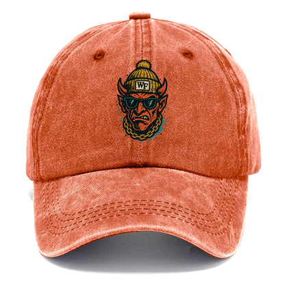 Winston-Salem Demon wearing Wake Forest beanie with WF patch - Classic Cap - Terracotta Clay(Orange)