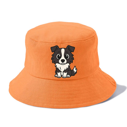 Border Collie - Intense stare sitting pose - Bucket Hat - Terracotta Clay(Orange)