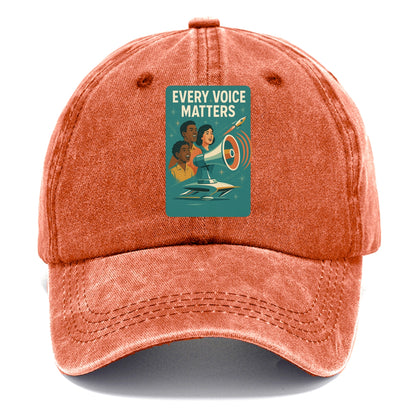 Diverse voices being heard and amplified - "Every Voice Matters" - inclusive society - Classic Cap - Terracotta Clay(Orange)