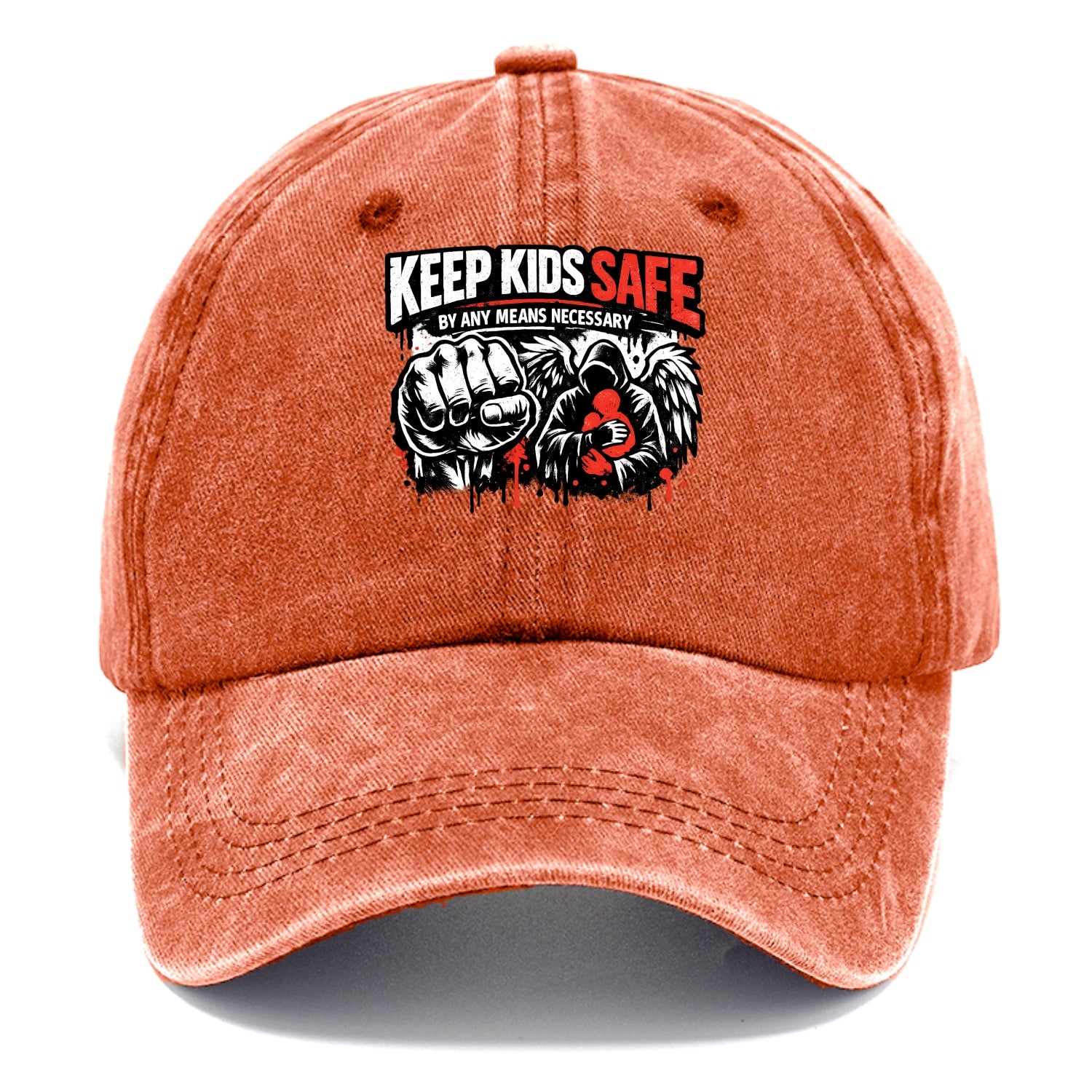 Keep Kids Safe By Any Means - Classic Cap - Terracotta Clay(Orange)