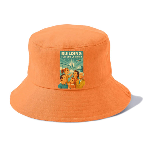 Multiple generations celebrating progress together - Building for Our Children - - Bucket Hat