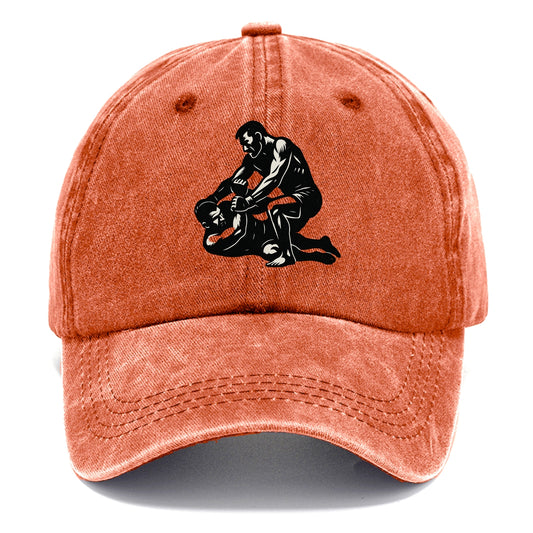 MMA fighter in ground submission hold - Classic Cap - Terracotta Clay(Orange)
