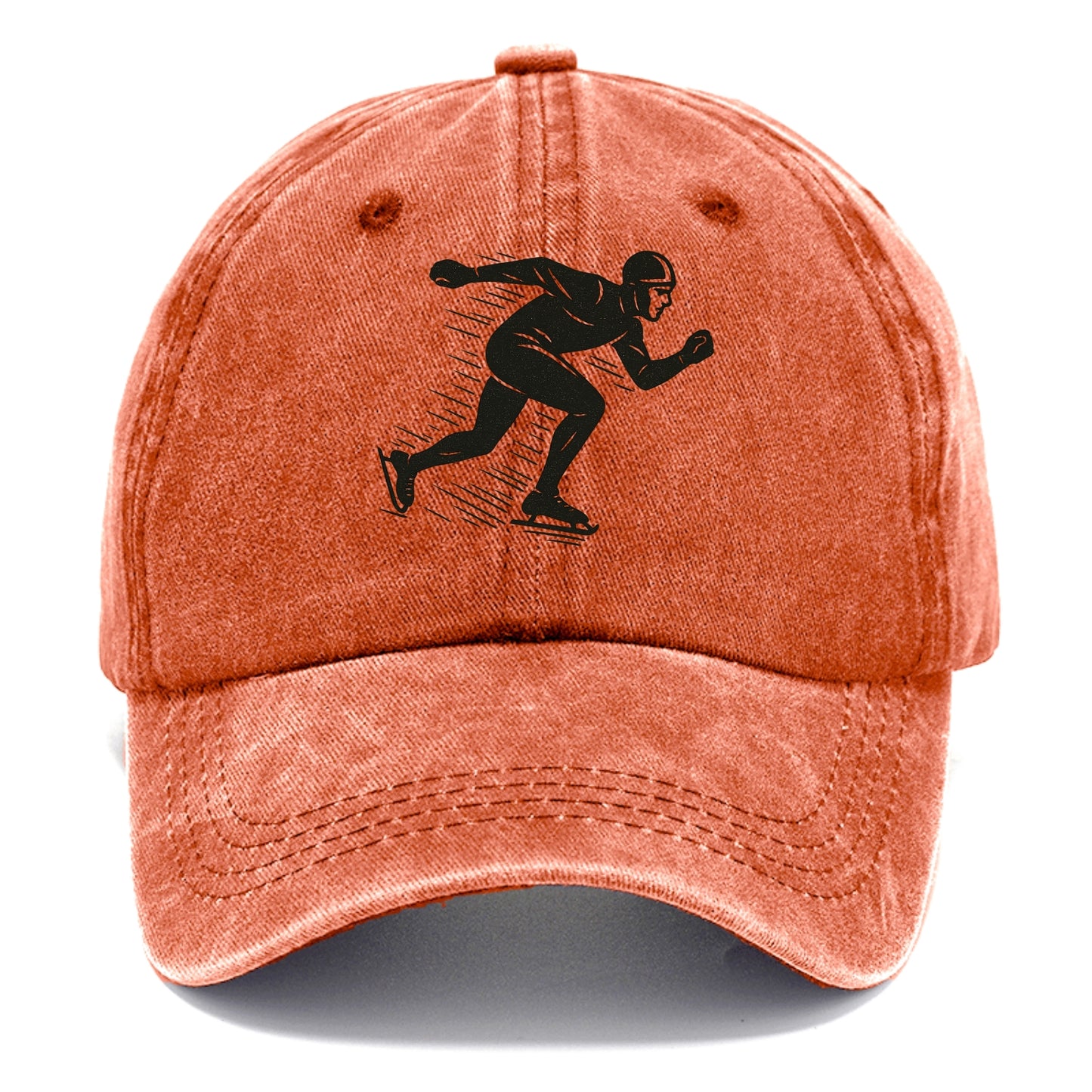 Speed skater in racing crouch - Classic Cap - Terracotta Clay(Orange)