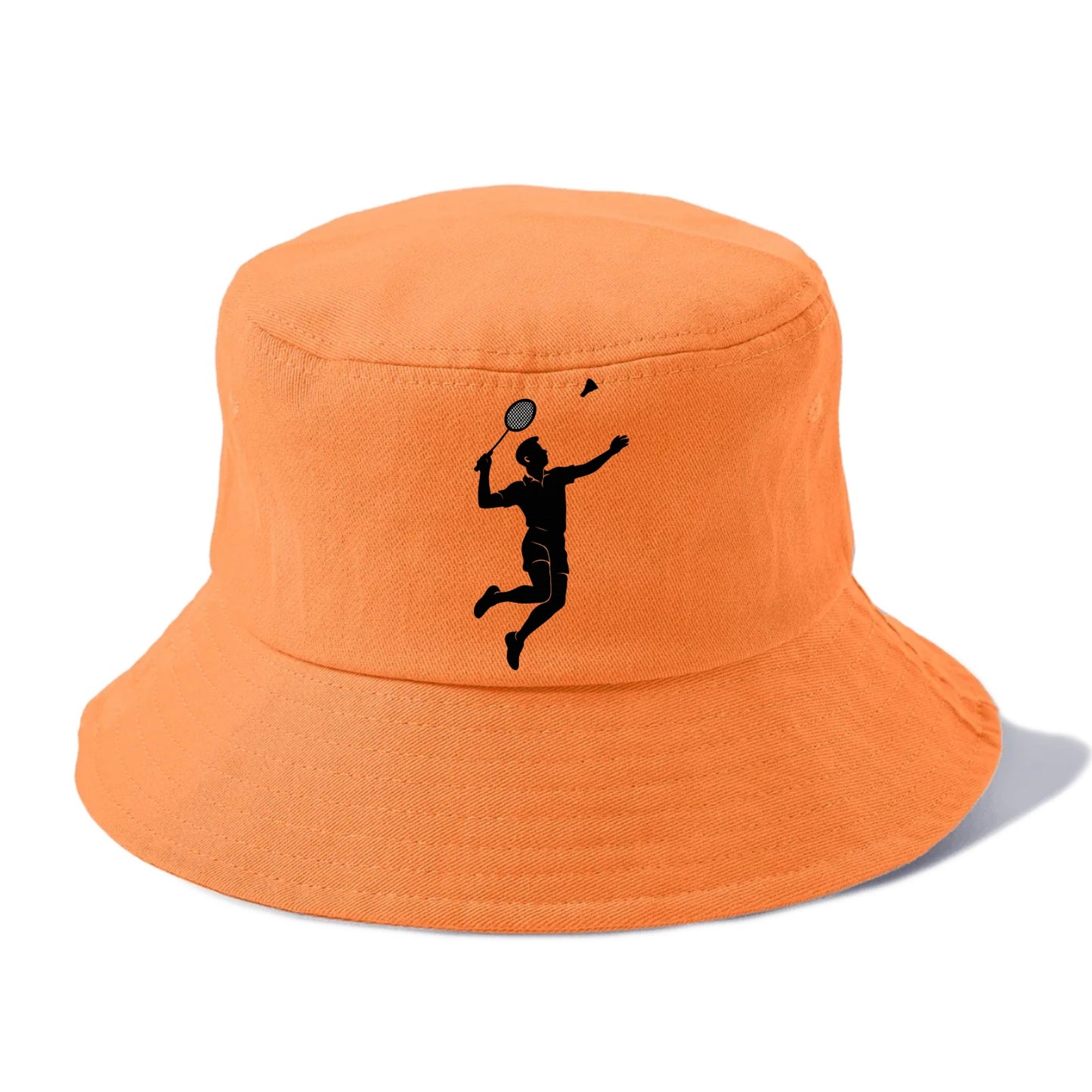 Badminton player jumping for a smash - Bucket Hat - Terracotta Clay(Orange)