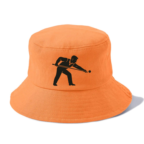 Pool player lining up shot - Bucket Hat