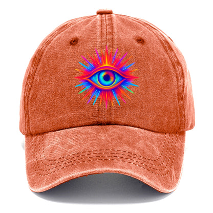 Rainbow Third Eye - Prismatic eye radiat Classic Cap - Terracotta Clay(Orange)