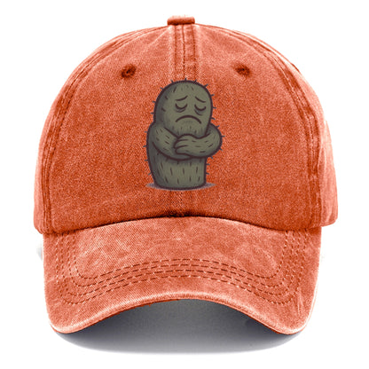 SINGLE IS VALID | Content cactus hugging itself - Classic Cap - Terracotta Clay(Orange)