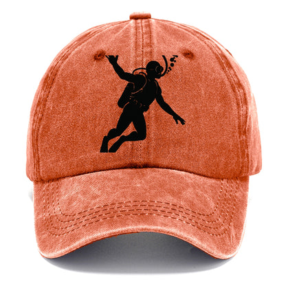 Scuba diver descending with gear - Classic Cap - Terracotta Clay(Orange)