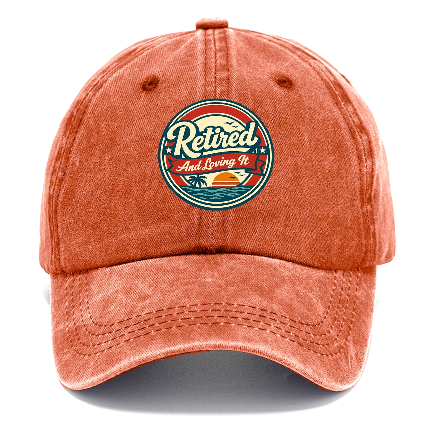 Carefree Retirement Emblem - Classic Cap - Terracotta Clay(Orange)