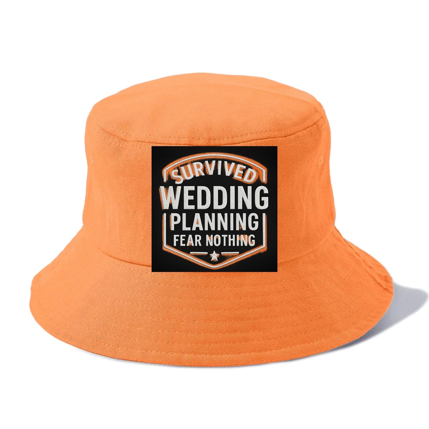 Survived wedding planning, fear nothing - Bucket Hat - Terracotta Clay(Orange)
