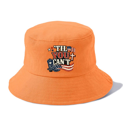 Til You Cant - Patriot Cross - Bucket Hat - Terracotta Clay(Orange)