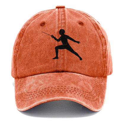 Fencer in lunge position - Classic Cap - Terracotta Clay(Orange)