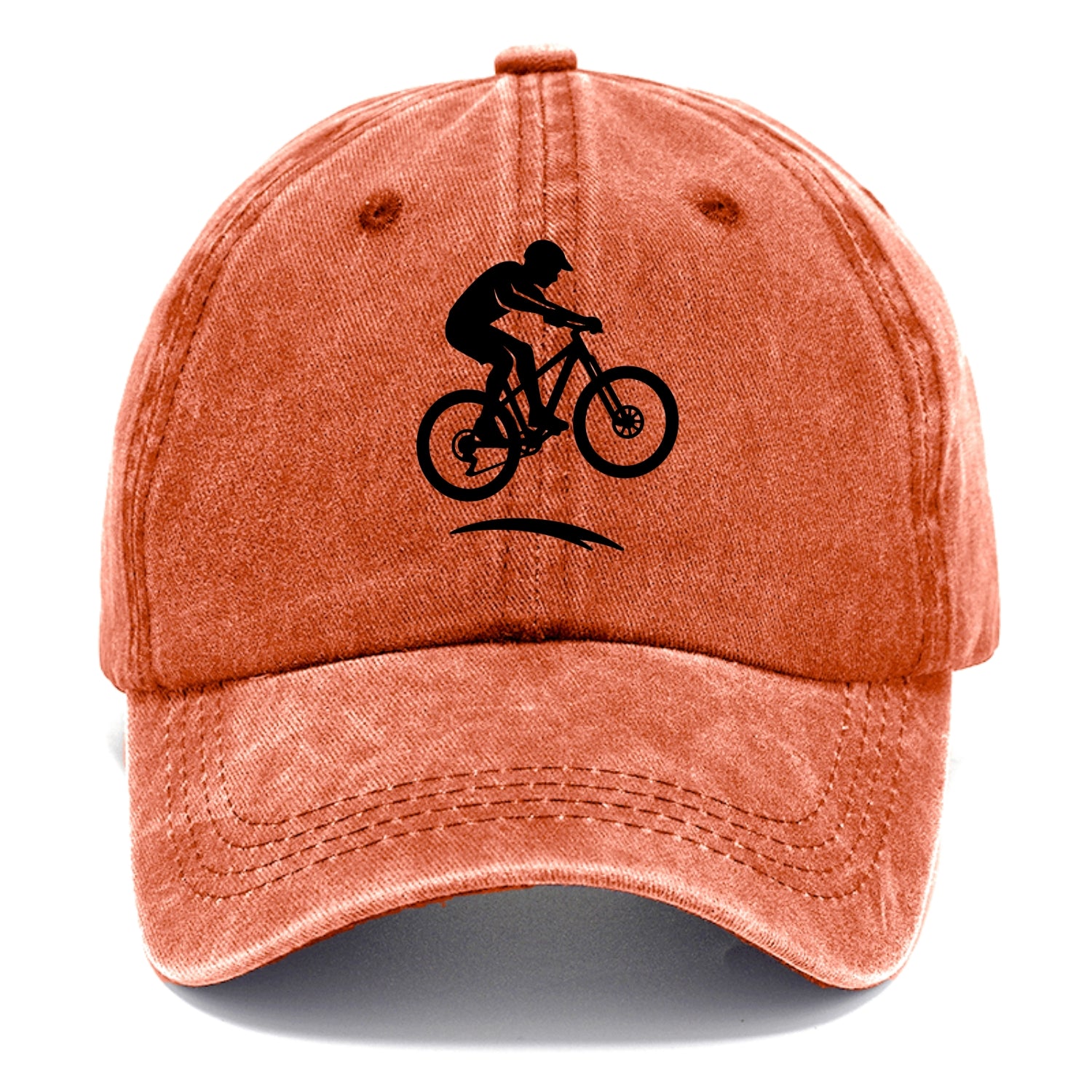 Mountain biker catching air - Classic Cap - Terracotta Clay(Orange)