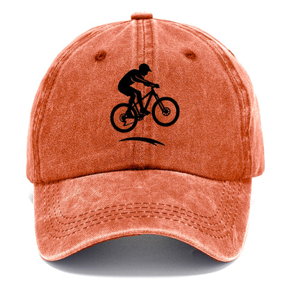 Mountain biker catching air - Classic Cap - Terracotta Clay(Orange)