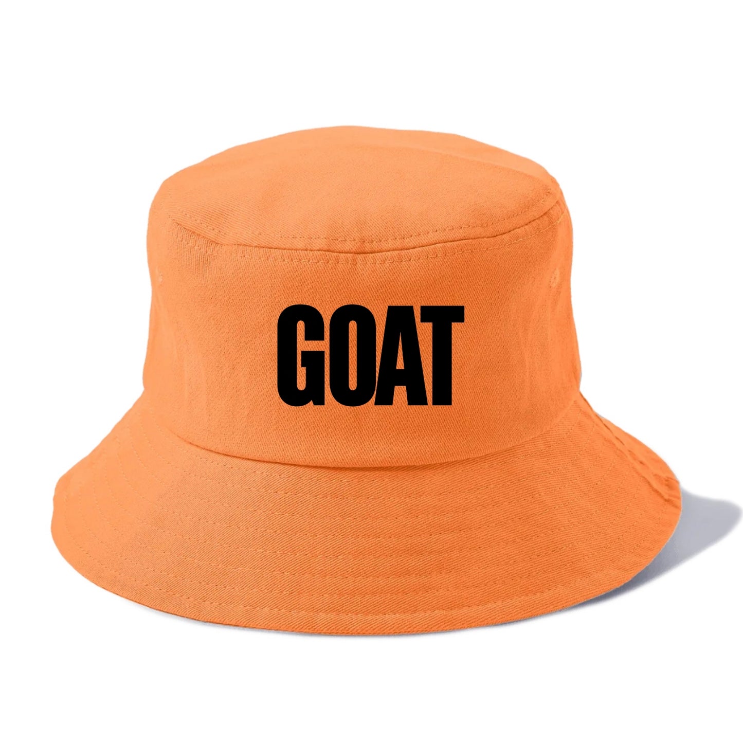 Bold typography design - "GOAT" - greatest of all time - Bucket Hat - Terracotta Clay(Orange)