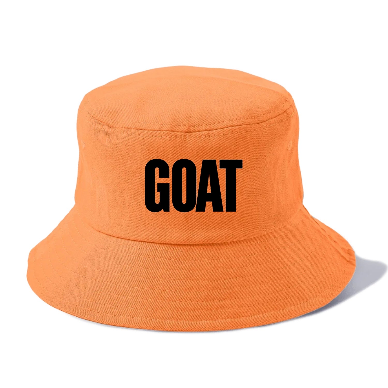 Bold typography design - "GOAT" - greatest of all time - Bucket Hat - Terracotta Clay(Orange)