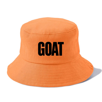 Bold typography design - "GOAT" - greatest of all time - Bucket Hat - Terracotta Clay(Orange)