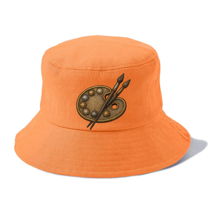 Artist palette with brushes - painter emblem - Bucket Hat - Terracotta Clay(Orange)