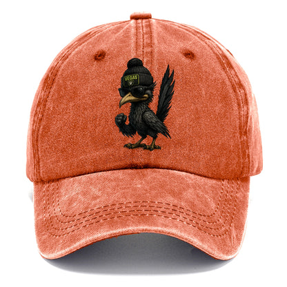 Vegas Roadrunner wearing Raiders beanie with neon patch and wayfarer sunglasses - Classic Cap - Terracotta Clay(Orange)