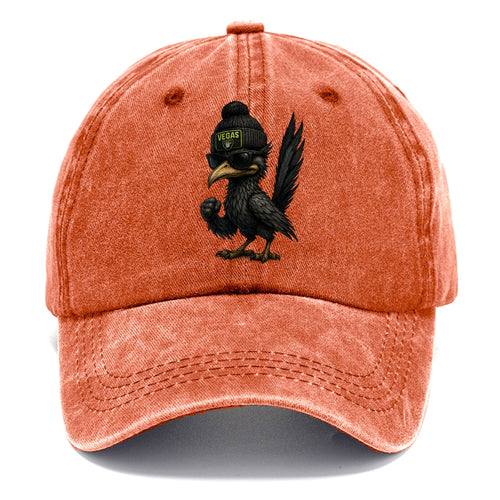 Vegas Roadrunner wearing Raiders beanie with neon patch and wayfarer sunglasses - Classic Cap