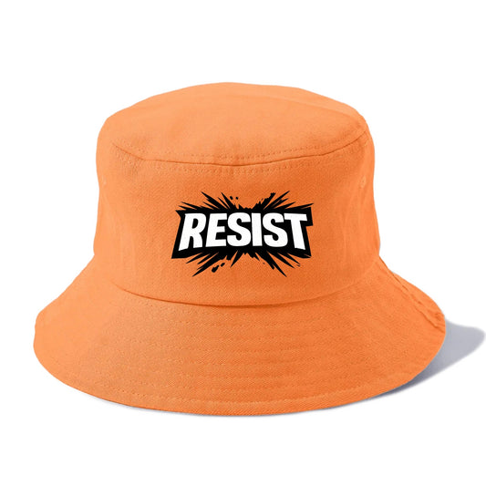 Bold typography design - "RESIST" - fighting back, standing against - Bucket Hat - Terracotta Clay(Orange)