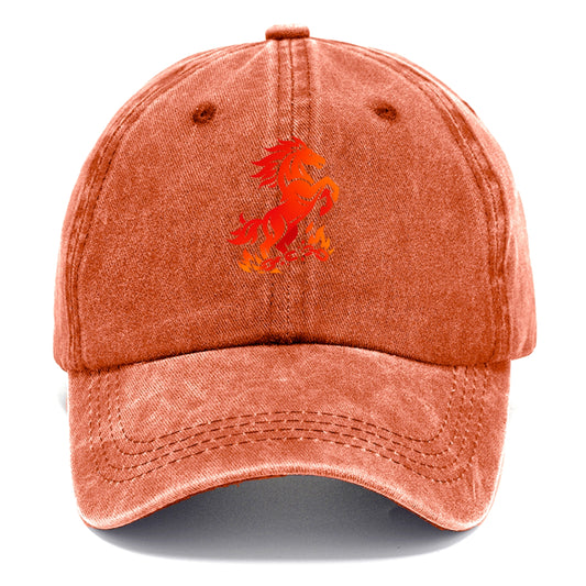 FREEDOM FLAMES | Wild horse breaking fire chains | Liberation | Barriers burned | - Classic Cap - Terracotta Clay(Orange)