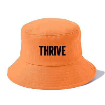 Bold typography design - "THRIVE" - flourishing, doing well - Bucket Hat - Terracotta Clay(Orange)