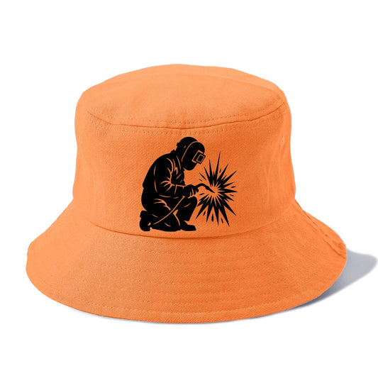 Welder sparks flying dramatically - Bucket Hat - Terracotta Clay(Orange)
