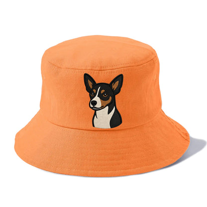 Rat Terrier - Tri-color embroidered pose - Bucket Hat - Terracotta Clay(Orange)