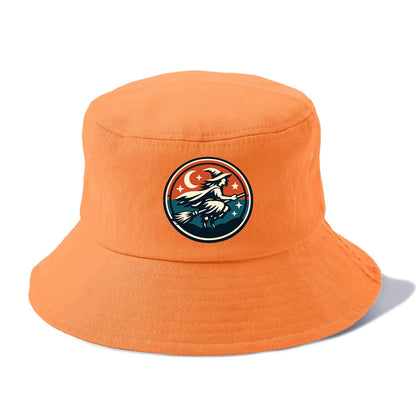Mystic Night Witch Emblem - Bucket Hat - Terracotta Clay(Orange)