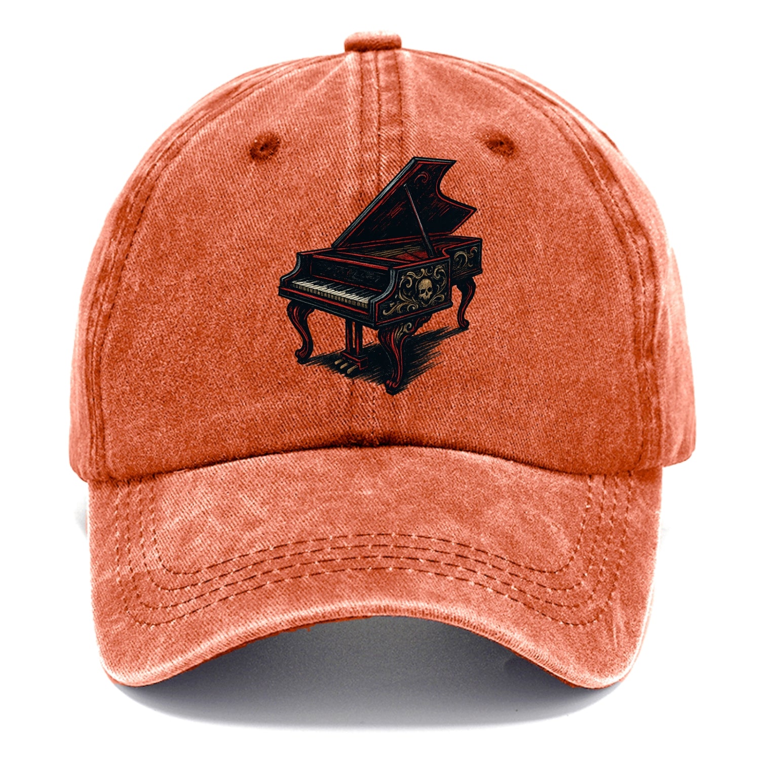 Harpsichord with baroque decorative styling - Classic Cap - Terracotta Clay(Orange)
