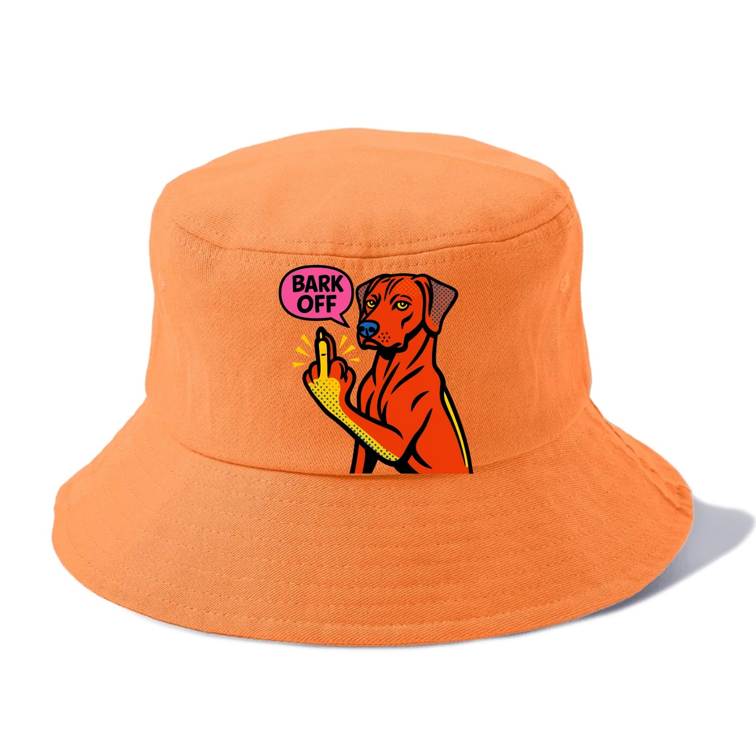 Rhodesian Ridgeback with distinctive ridge on back, athletic muscular paw up - Bucket Hat - Terracotta Clay(Orange)