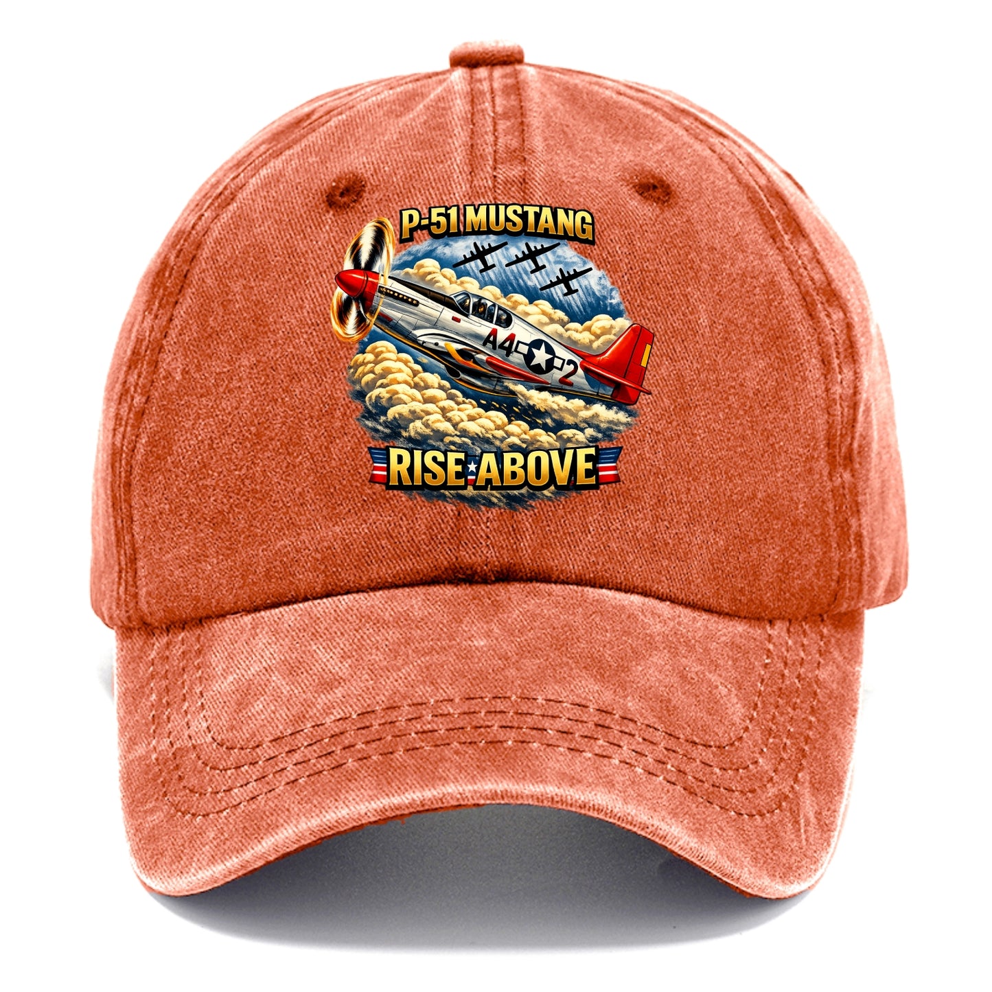P 51 Mustang Rise Above - Classic Cap - Terracotta Clay(Orange)
