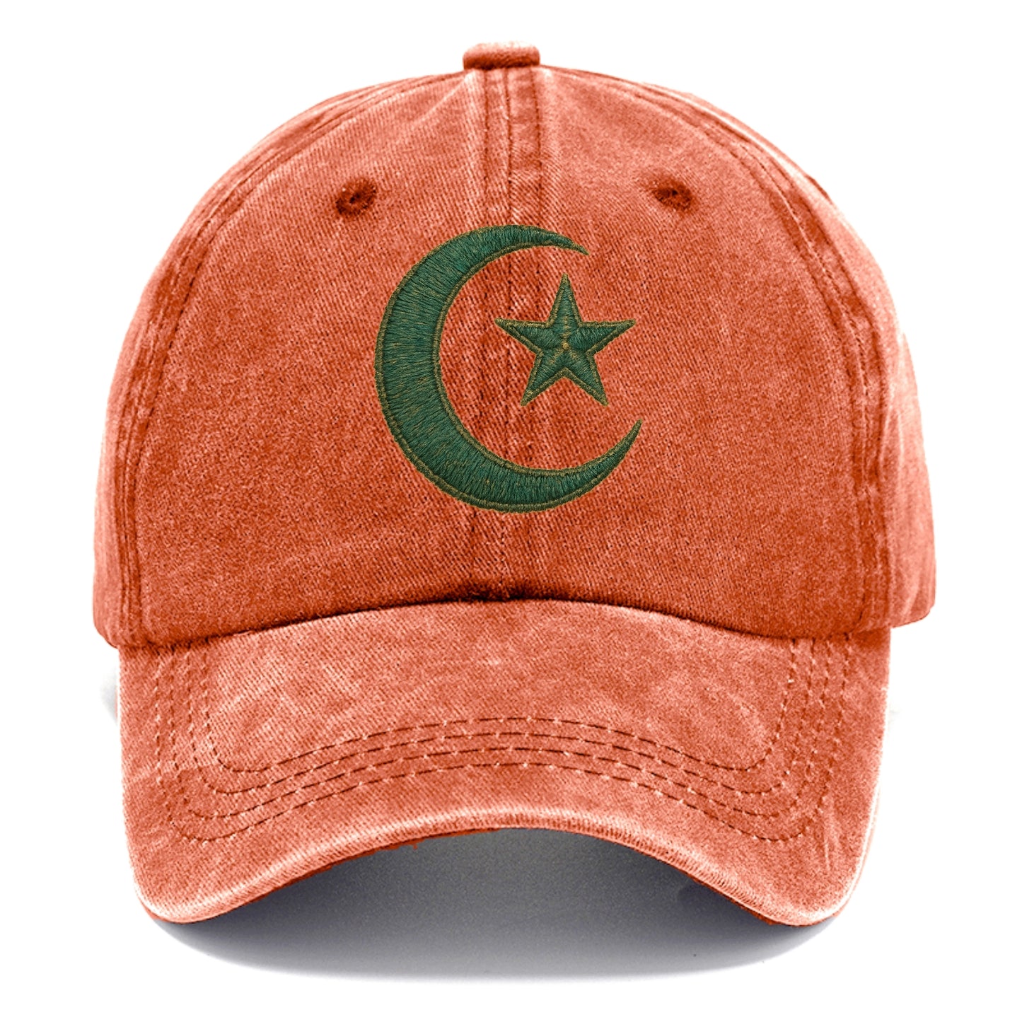 Crescent Moon and Star - Classic Cap - Terracotta Clay(Orange)