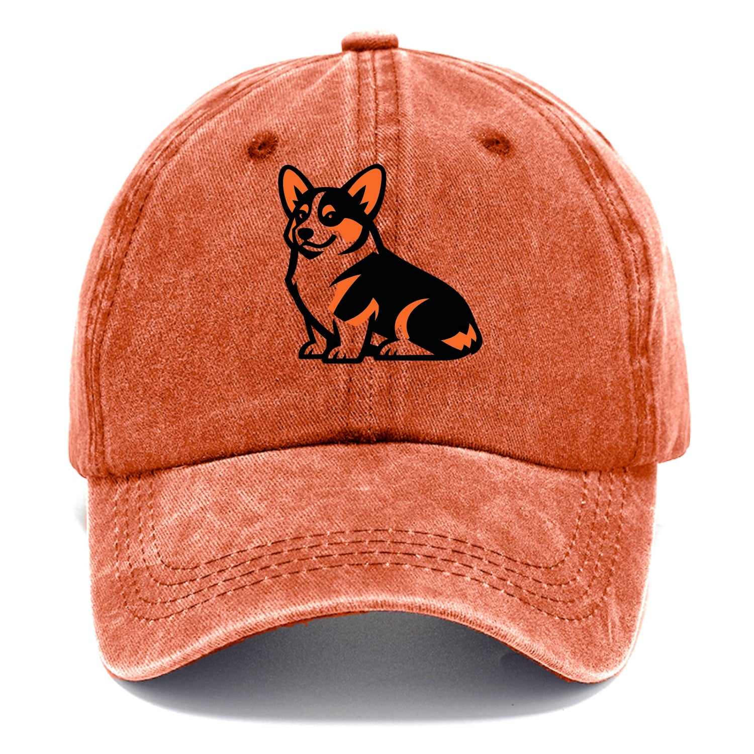 Tricolor Corgi Charm - Classic Cap - Terracotta Clay(Orange)