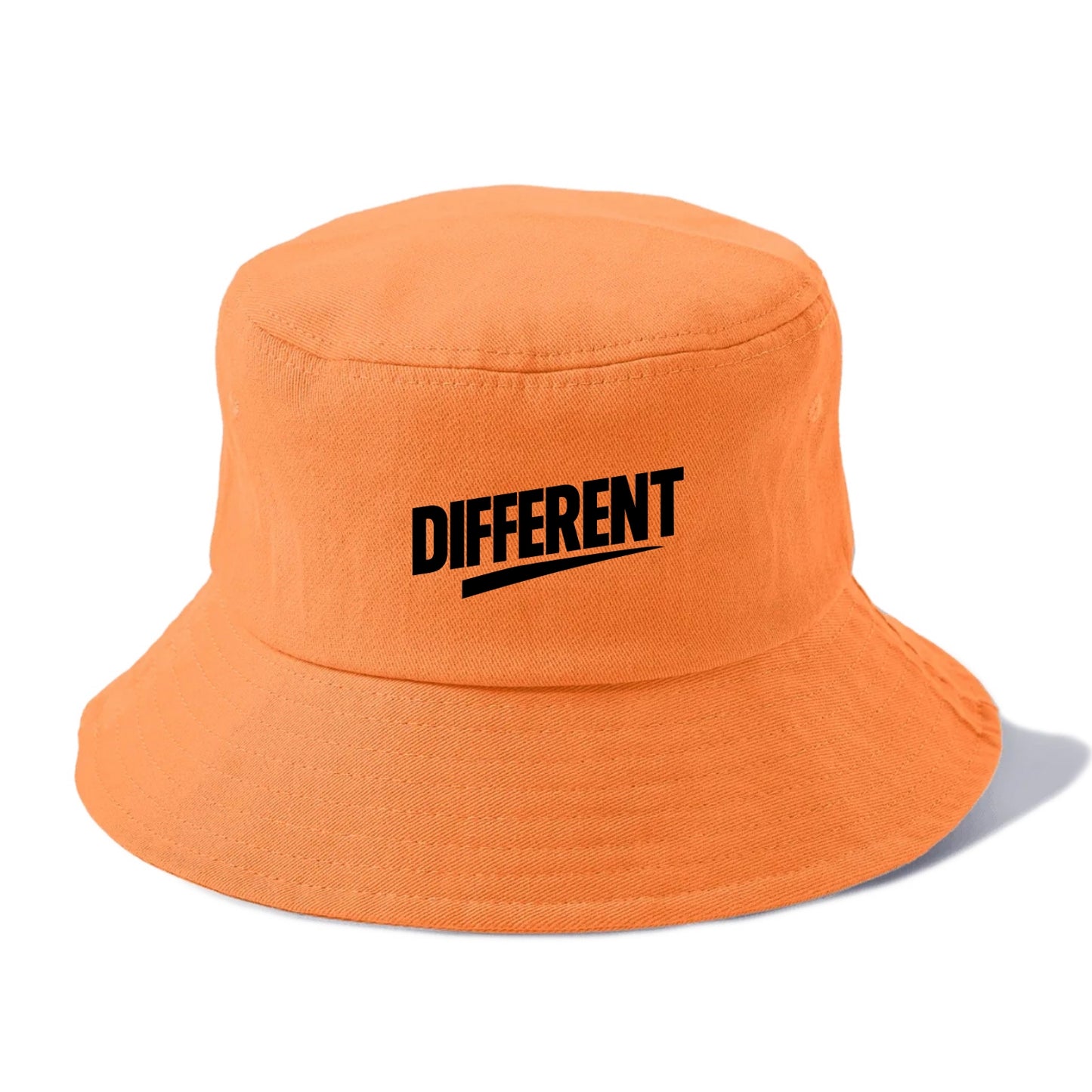 Bold typography design - "DIFFERENT" - standing out, not following crowd - Bucket Hat - Terracotta Clay(Orange)