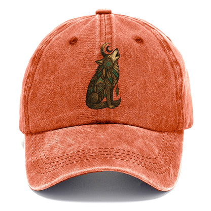 Celestial Moon Wolf  - Classic Cap - Terracotta Clay(Orange)